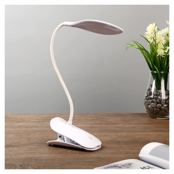 

Лампа настольная сенсор на прищепке "Нуова" 3 режима LED 9Вт USB ,5х7х45,5см