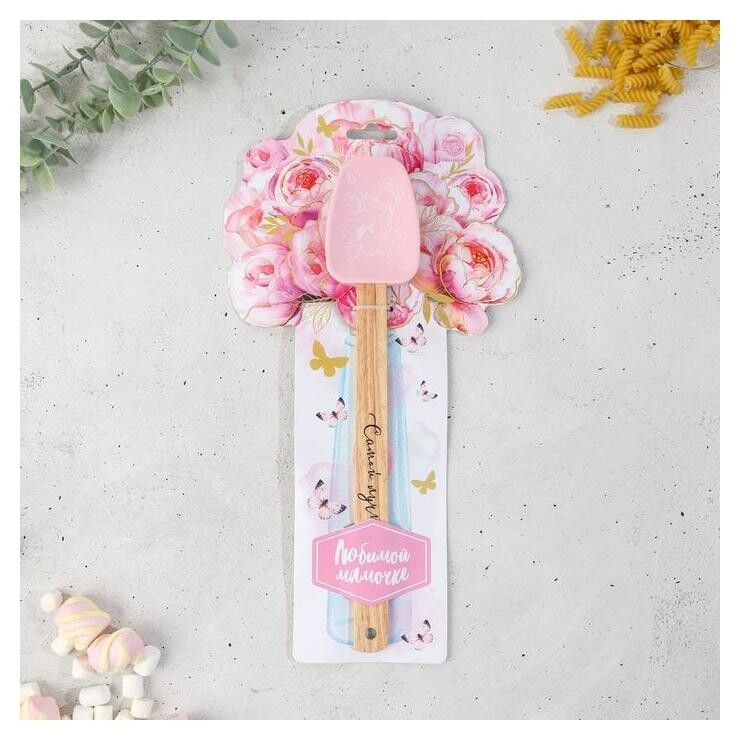 Силиконовая лопатка «Цветочки», 18,2 х 33,5 см  