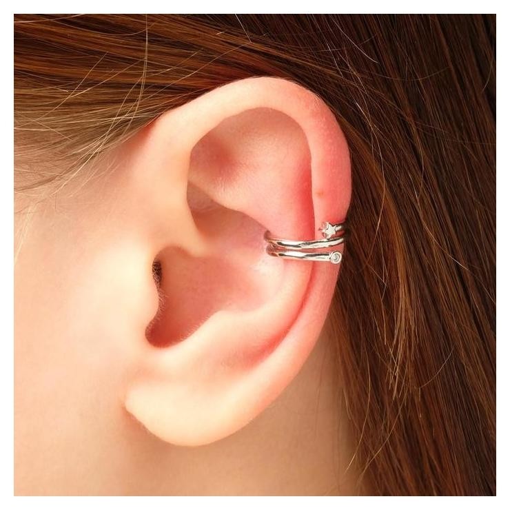 

Серьга "Каффа" тонкость, цвет белый в серебре