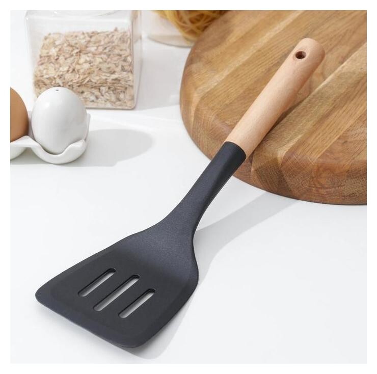 Лопатка кухонная доляна Margo, 30 см, цвет чёрный  Доляна