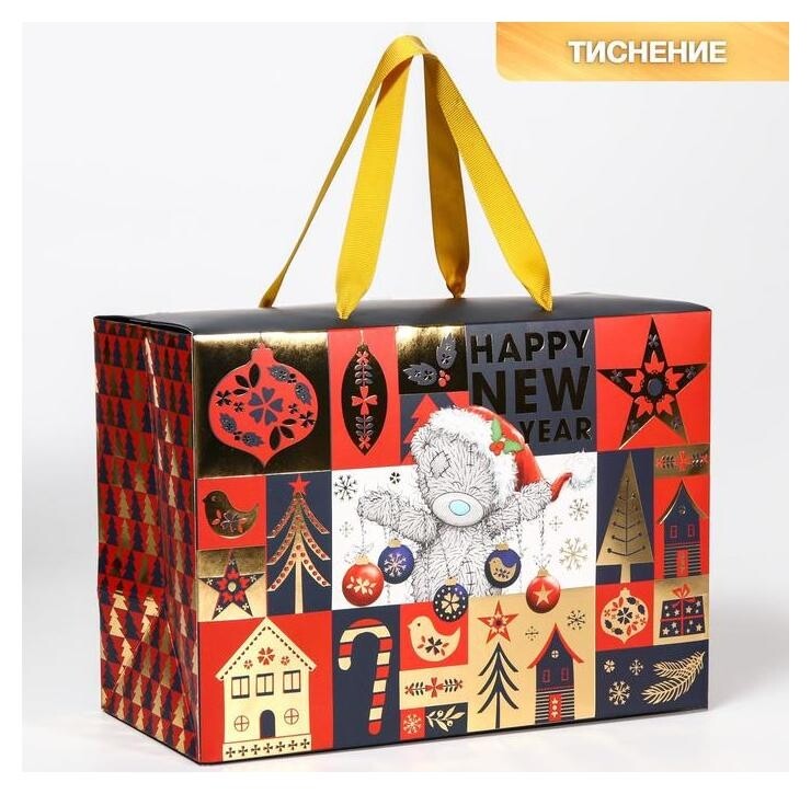 Пакет-коробка подарочная "Happy New Year", Me To You  Me to you