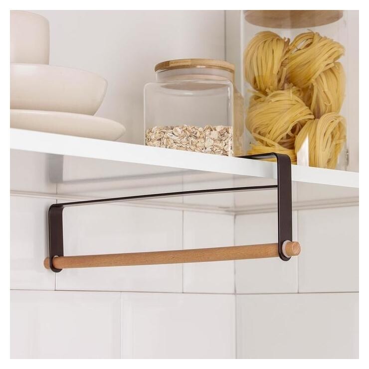 Держатель для полотенец подвесной доляна, 32×10 см, цвет коричневый  Доляна