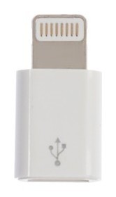 

Переходник Luazon Le-015, с Microusb на Lightning, 1 шт, белый