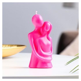 Свеча фигурная "Влюбленные", 12 см, розовая Queen Fair