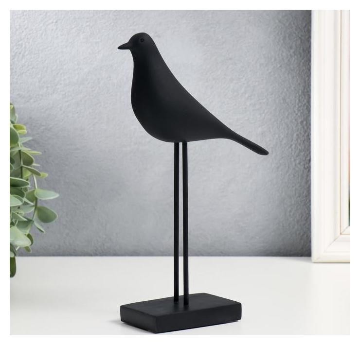 

Сувенир полистоун "Птица - длинные лапки" чёрная 23х17 см