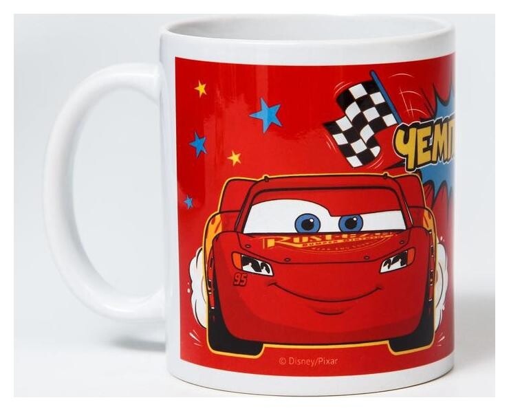 Кружка сублимация "Чемпион", тачки 350 мл.  Disney