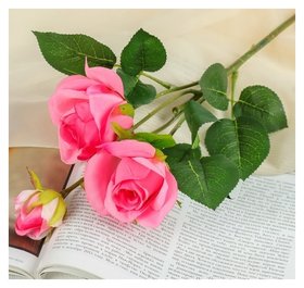 Цветы искусственные "Роза глория" 8*48 см, малиновая 