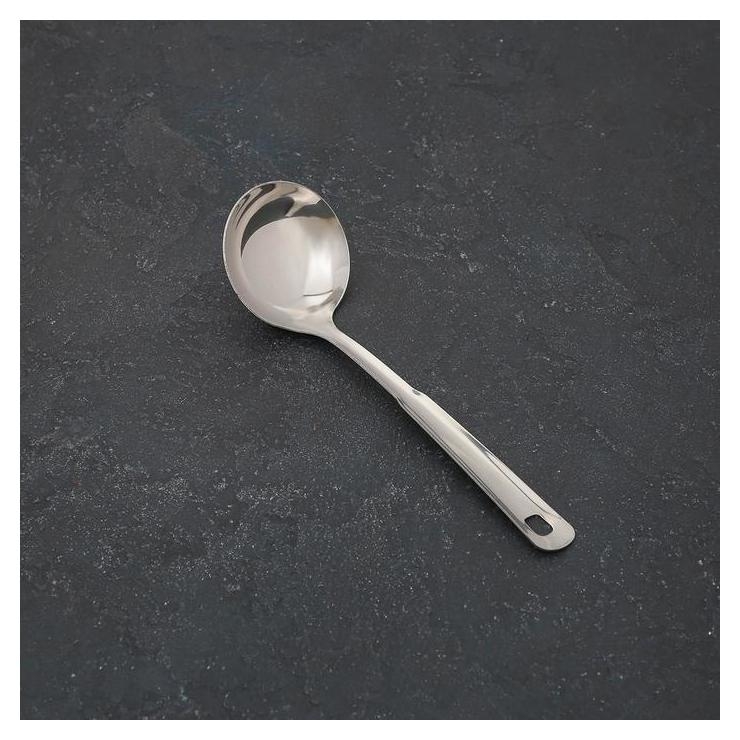 Ложка разливательная «Домашнее», 23,5 см, цвет серебро