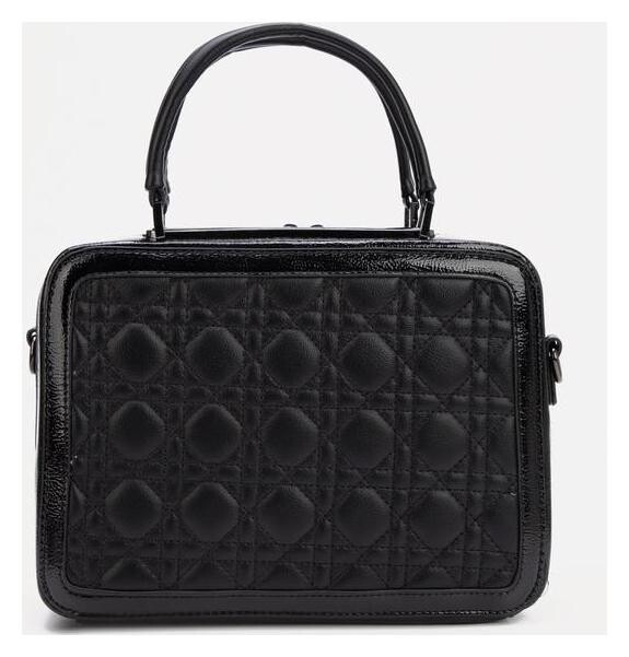 Саквояж, отдел на молнии, длинный ремень, цвет чёрный  