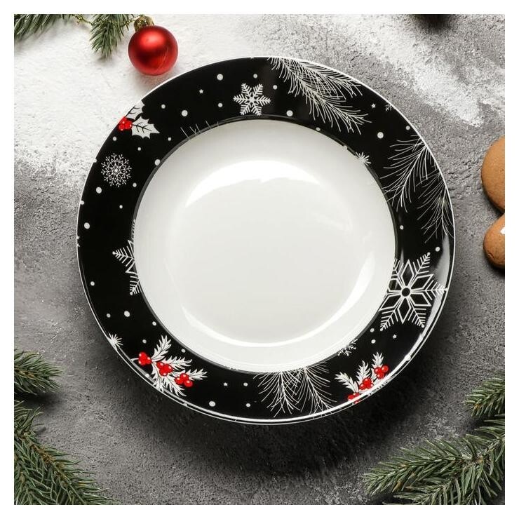 Тарелка суповая Magistro «Новый год. зимняя сказка», 500 мл, D=20,2 см  Magistro