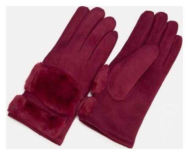 

Перчатки женские, безразмерные, с утеплителем, цвет бордовый