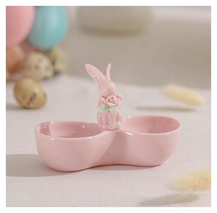 Менажница 2 ячейки «Кролик», 11,5×5,5×8 см  