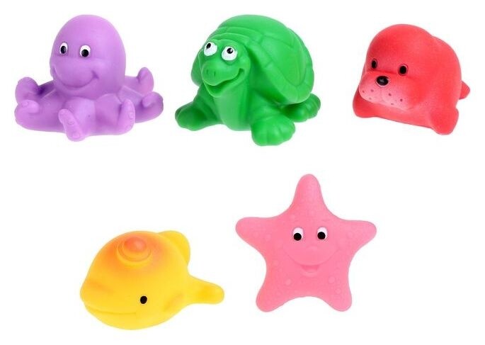 Набор резиновых игрушек для купания №3  Огонёк