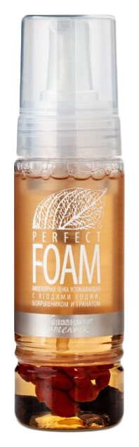 Мицеллярная пенка успокаивающая с гранатом, боярышником и ягодами годжи Perfect Foam  Premium
