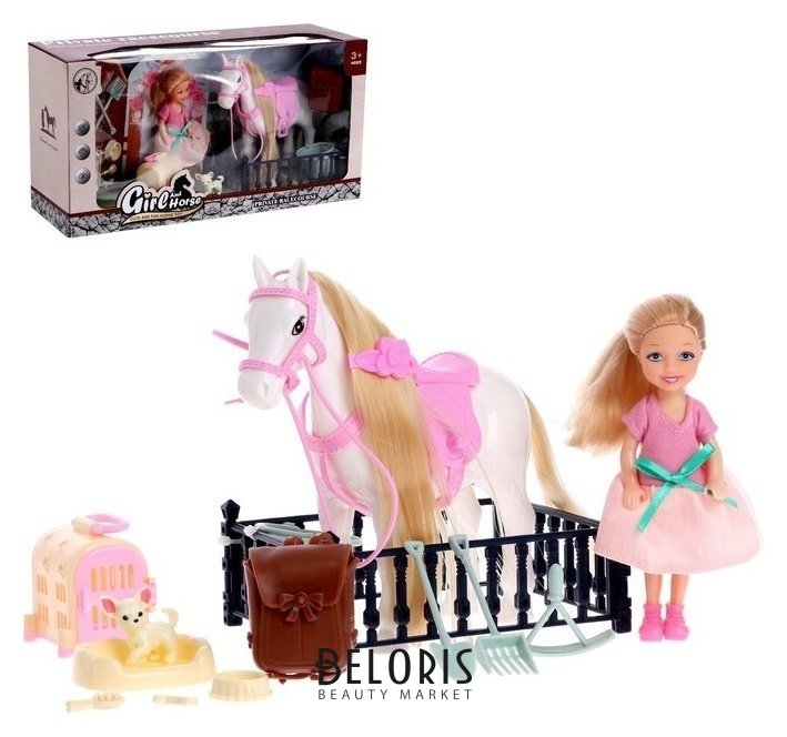 Игрушка «Лошадь» с куклой, с аксессуарами NNB
