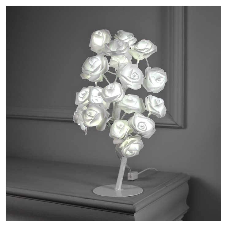 

Светодиодный куст 0.45 м, "Розы белые", 24 Led, 220v, белый