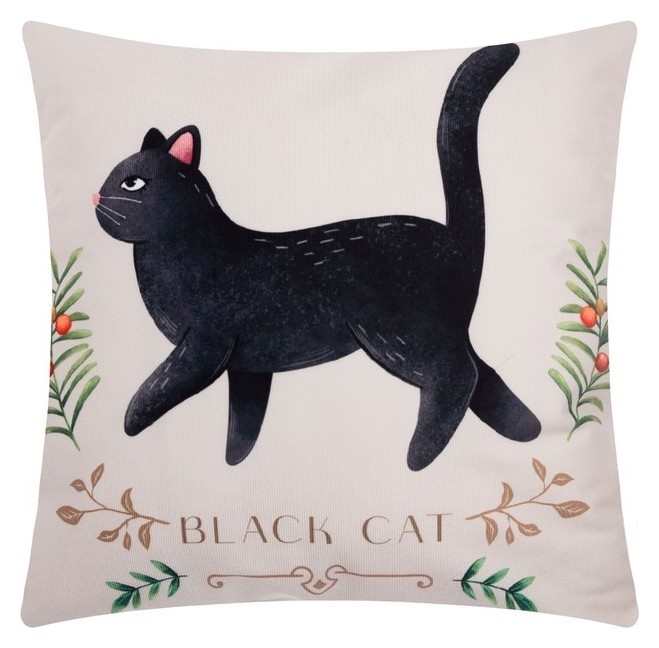 

Чехол на подушку этель "Black Cat" 40х40 см, 100% п/э, велюр
