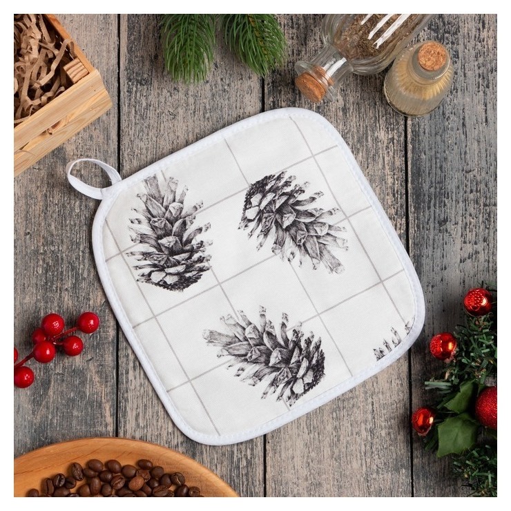 

Прихватка "Этель" Merry Christmas 19х19см,100% х/л, ватин 250г/м2