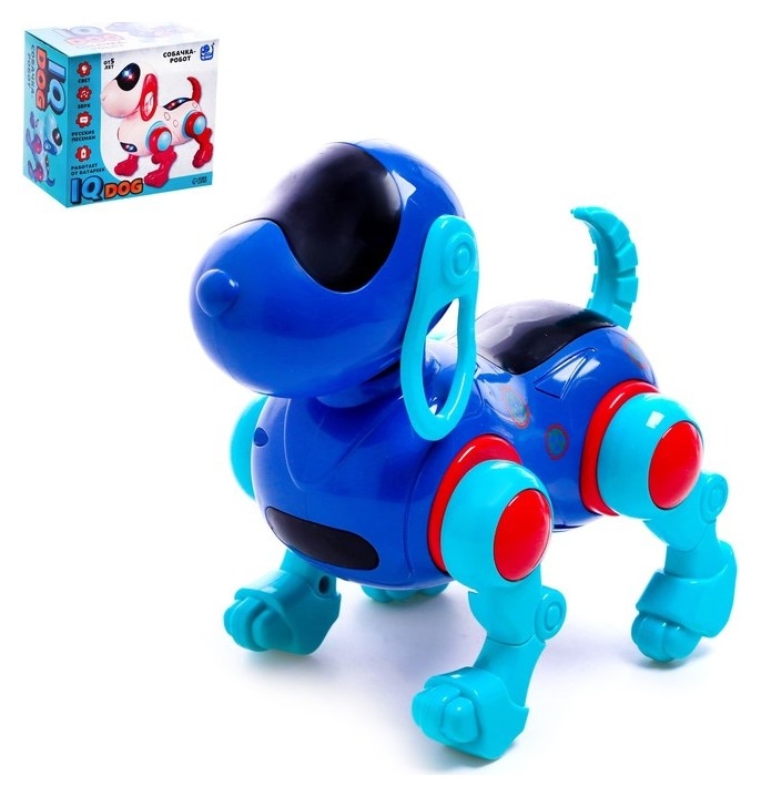 Собака IQ Dog, ходит, поёт, работает от батареек, цвет синий