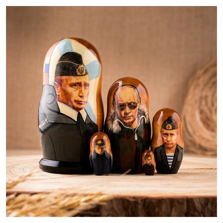 

Матрешка "Путин-крым", 5 кукол, 10 см