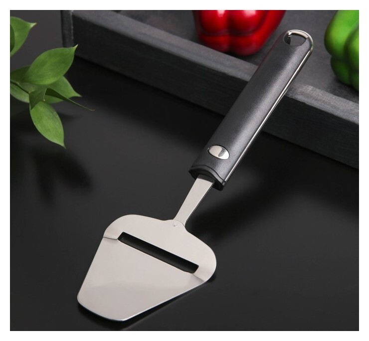 Нож-лопатка для сыра Bonjo, 25×7,7 см, рабочая часть 8,5 см, цвет чёрный  