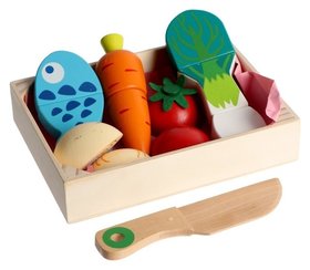 Игровой ящик с продуктами «Овощи и рыба» 17х12,5х3,5 см 
