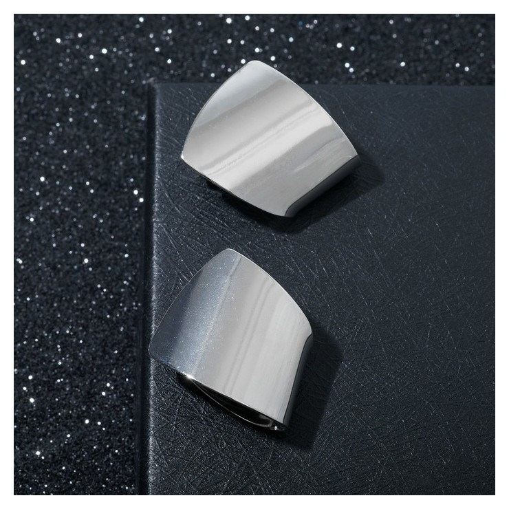 

Серьги металл "Геометрия" заворот, цвет серебро