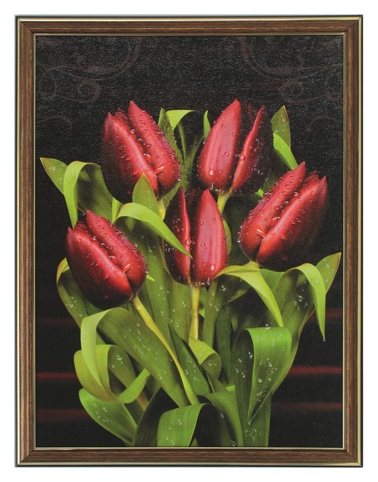 

Картина "Бордовые тюльпаны" 33*43 см