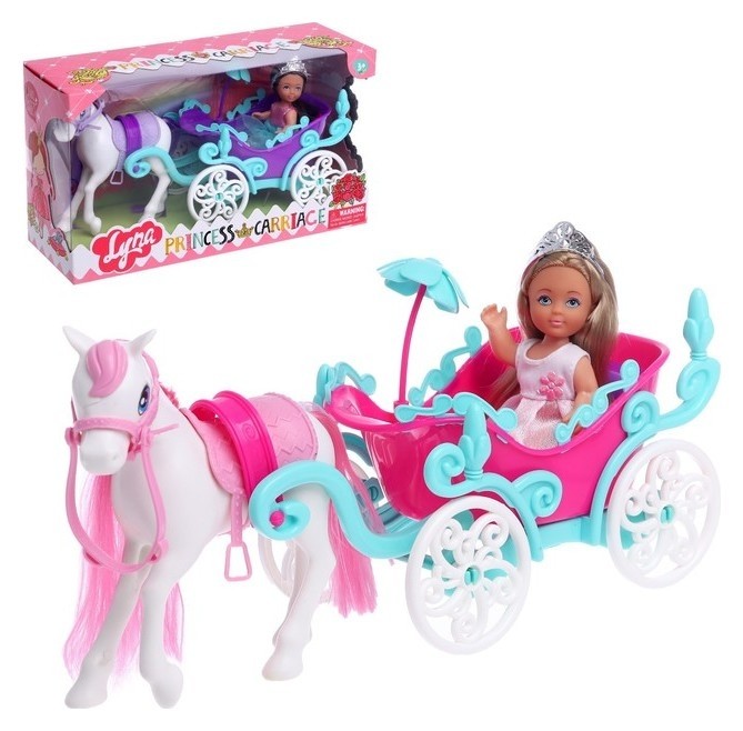 Карета с лошадкой и куклой Lyna
