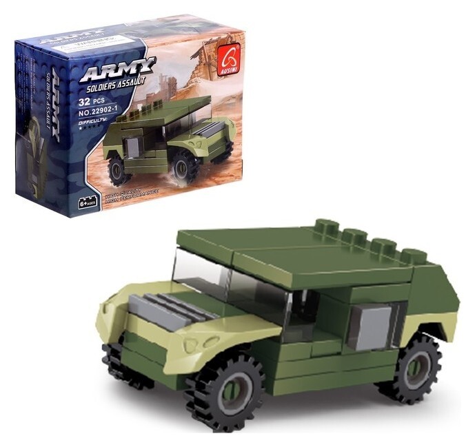 Конструктор армия «Джип», 32 детали  Ausini