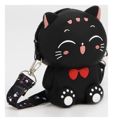 

Сумка детская, отдел на молнии, регулируемый ремень, цвет чёрный