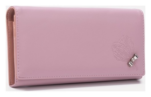 

Кошелек женский, 4 отдела на магнитах, цвет пудра