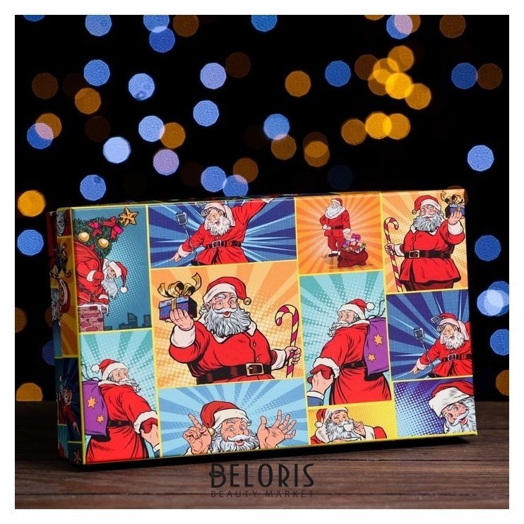 Подарочная коробка Рop-art новогодний 1, 24 х 14 х 5 см Upak Land