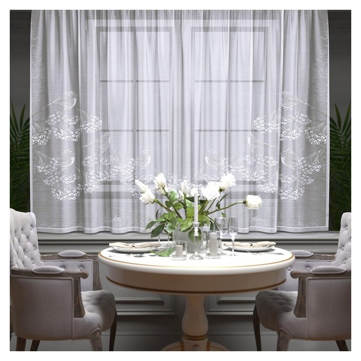 Штора без шторной ленты к28н 165 х 200 см, белый, пэ  Лента