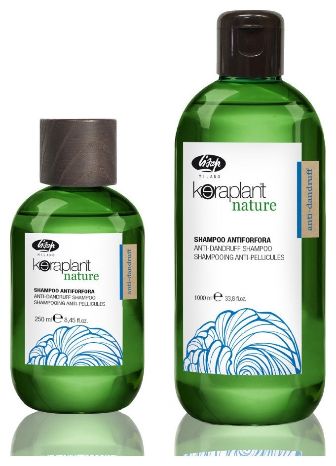 Очищающий шампунь для волос против перхоти Keraplant Nature Anti-Dandruff Shampoo Lisap Milano