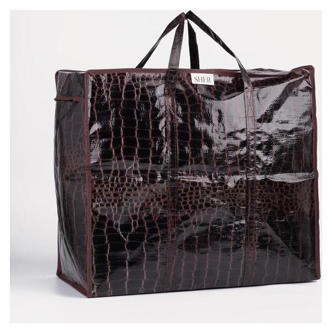 Сумка хозяйственная, 73 л, отдел на молнии, цвет коричневый  Sher