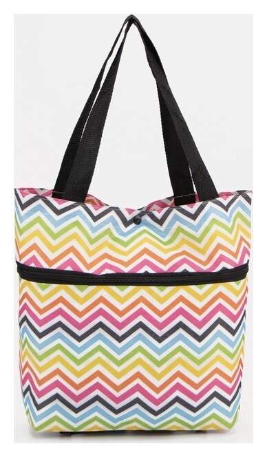 Сумка хозяйственная складная на колёсах, отдел на липучке, 2 колеса, цвет разноцветный  