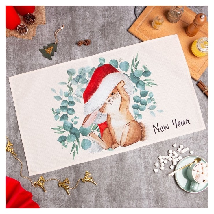 

Полотенце "Этель" Happy Year 40х73 см, 100% хл, вафля 160 г/м2