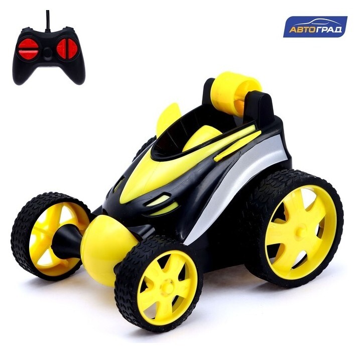 Перевёртыш радиоуправляемый «Циклон», работает от батареек, цвет жёлтый  Автоград