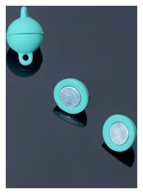 

Замок-концевик магнитный "Шарик" D=8мм, (Набор 2шт), цвет морской