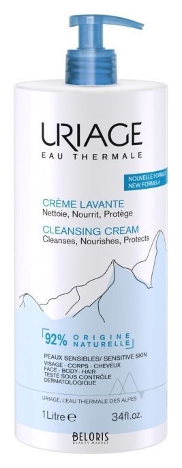 Крем для лица, тела и волос очищающий пенящийся Cleansing Cream Uriage Eau Thermale