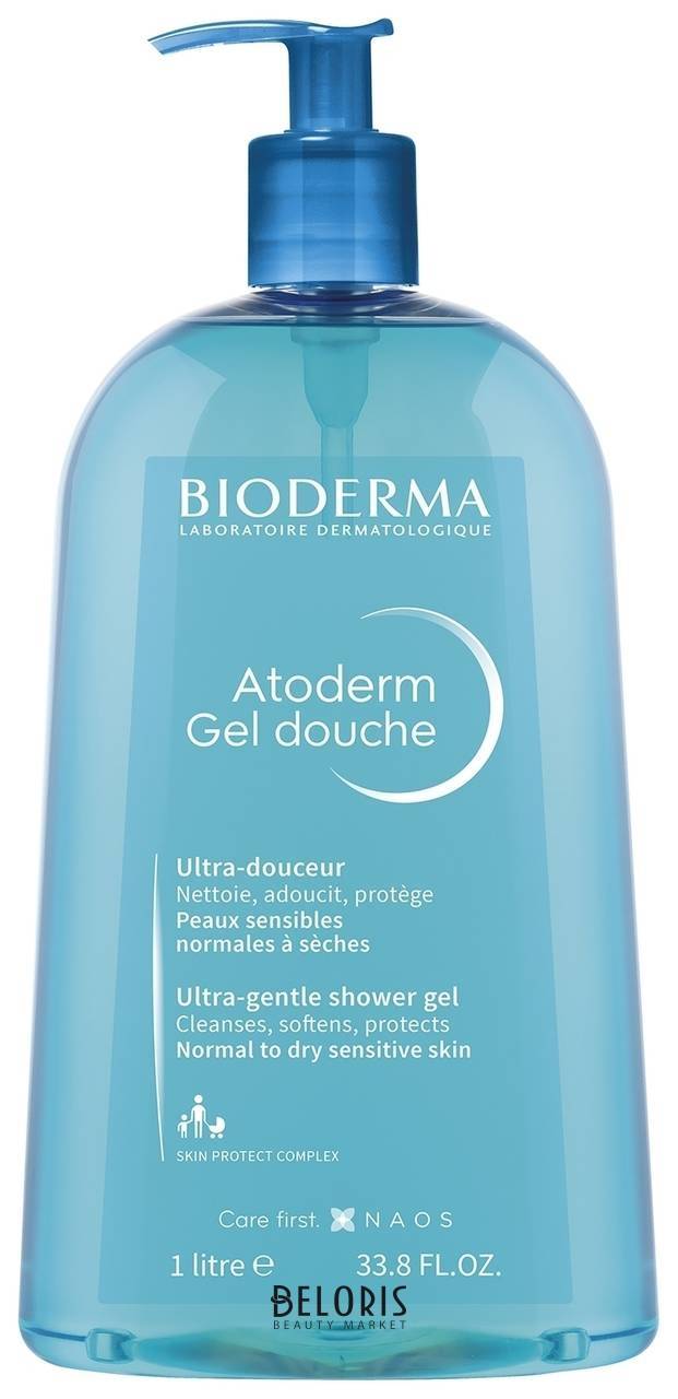 Мягкий очищающий гель для душа Bioderma Atoderm