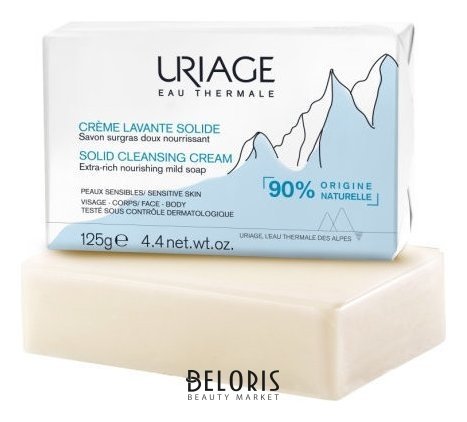 Очищающее крем-мыло с термальной водой и маслом ши Solid Cleansing Cream Uriage  Soins & Hygiene