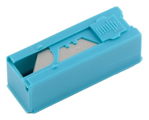 Лезвия, 19 мм, трапециевидные, пластиковый пенал, 12 шт  Gross