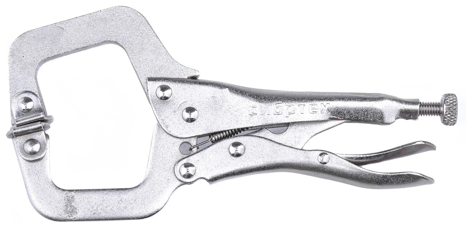 Зажим ручной, увеличенный захват, подвижные губки, 170 мм  Сибртех