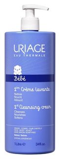 Первый очищающий пенящийся крем для лица, тела и волос детей и новорожденных Bebe 1st Cleansing Cream Uriage