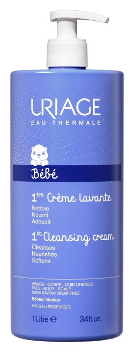 Первый очищающий пенящийся крем для лица, тела и волос детей и новорожденных Bebe 1st Cleansing Cream (Объем 200 мл)