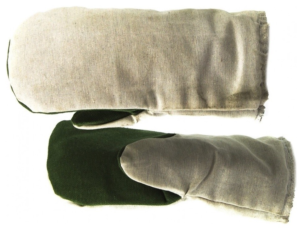 Рукавицы утепленные, двунитка с брезентовым наладонником, утеплитель ватин, 2 размер россия  Сибртех