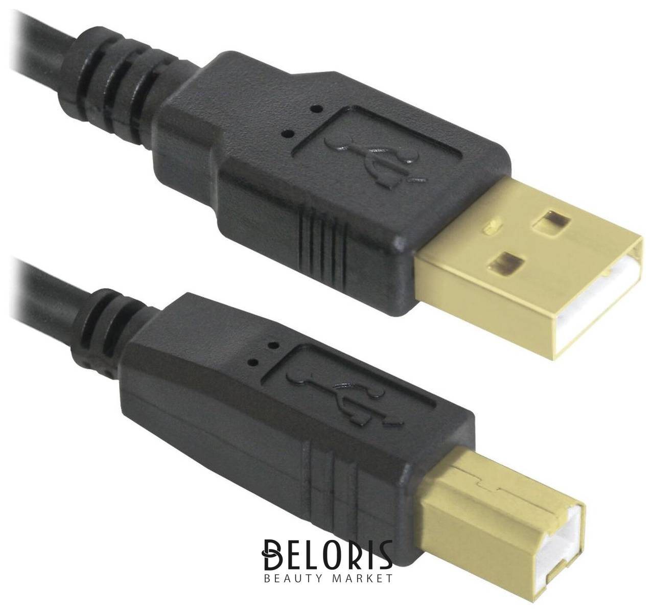 Кабель USB 2.0 Am-bm, 3 м, Defender, 2 фильтра, для подключения принтеров, МФУ и периферии, 87431 Defender