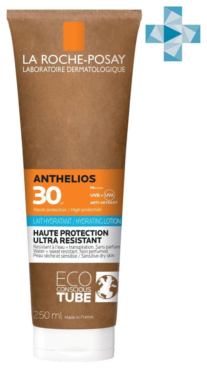 Увлажняющее солнцезащитное молочко для лица и тела в эко-тубе с SPF 30 Anthelios